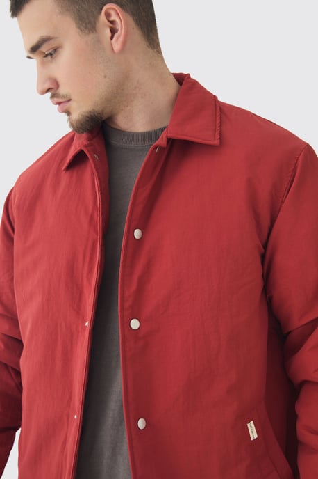 Tall Man Tab Crinkle Longline Mac In Rust - Image 3