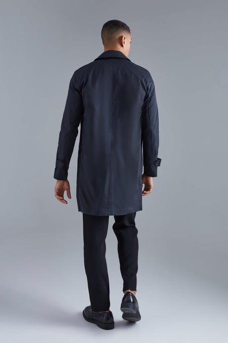 Single Breasted Poly Twill Mac Jacket - Image 2