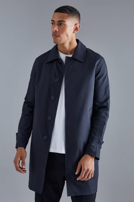 Single Breasted Poly Twill Mac Jacket - Image 3