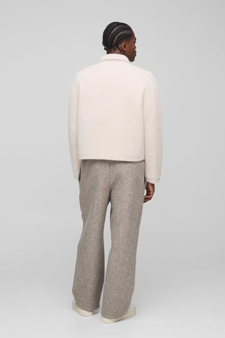 Boxy Fit Textured Harrington Jacket - Image 2