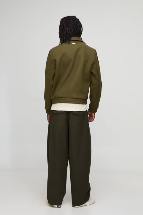 Regular Fit Melton Zip Through Harrington Jacket - Image 2