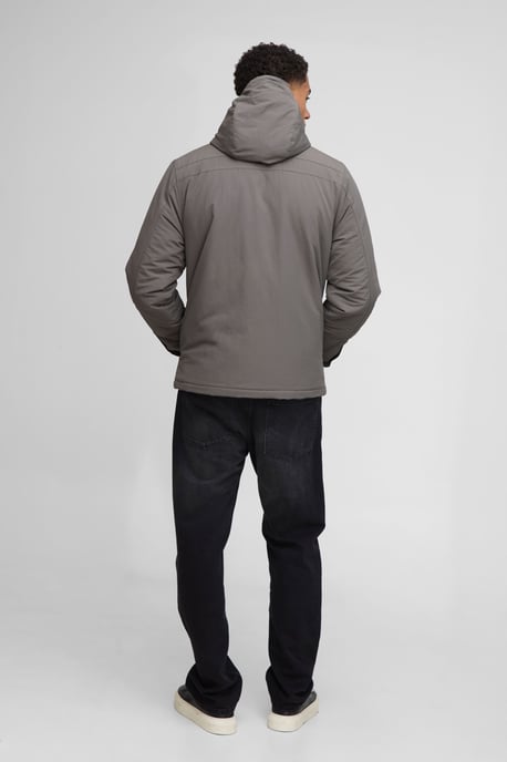Regular Fit Hooded Crinkle Peached Nylon Jacket - Image 2