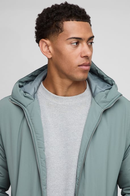 Regular Fit Hooded Crinkle Peached Nylon Jacket - Image 3