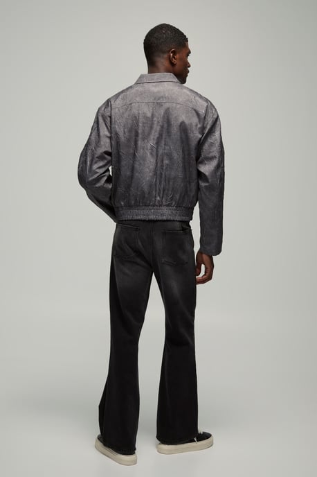 Boxy Crinkle Harrington Jacket - Image 2