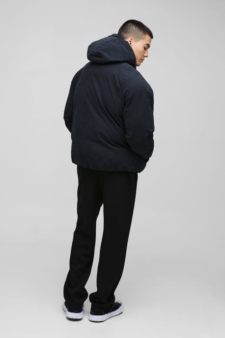 Man Extreme Heavy Padded Hooded Puffer Coat In Black - Image 2