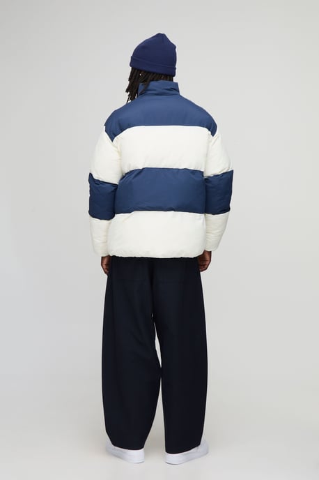 Oversized Colour Block Panelled Puffer Jacket - Image 2