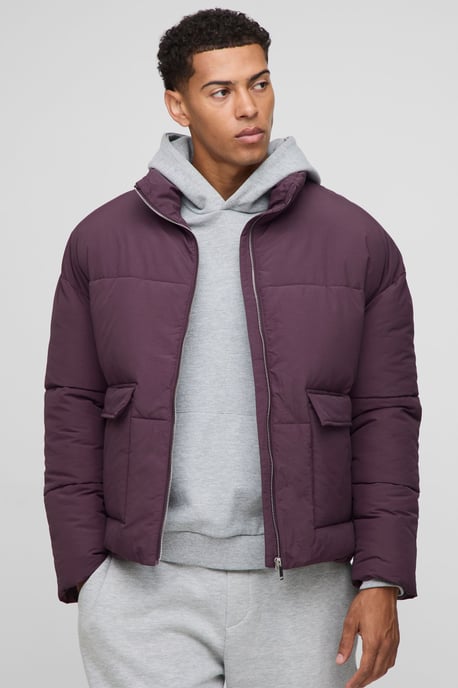 Boxy Fit Extreme Filled Funnel Neck Puffer Jacket - Image 1
