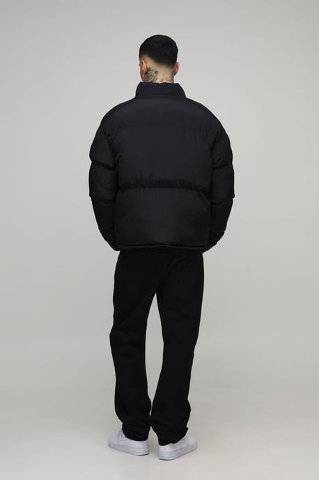 Tall Regular Fit Nylon Carpenter Funnel Neck Puffer Jacket - Image 2