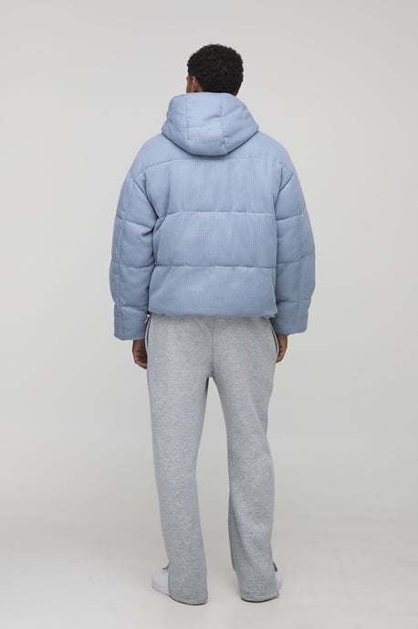 Oversized Fit Knitted Hooded Puffer Jacket - Image 2