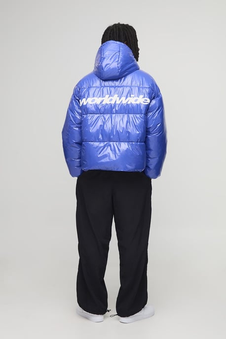 MAN Regular Fit High Shine Hooded Puffer Jacket - Image 2