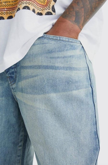 Baggy Rigid Washed Jeans - Image 4
