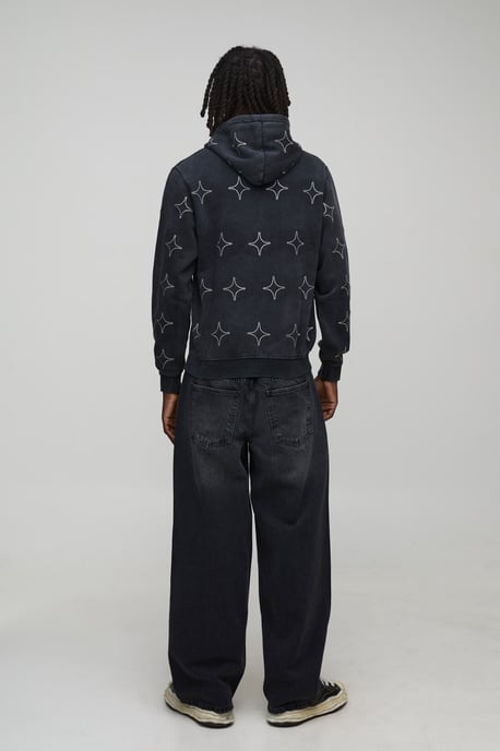 Baggy Fit Tribal Rhinestone Jeans - Image 2