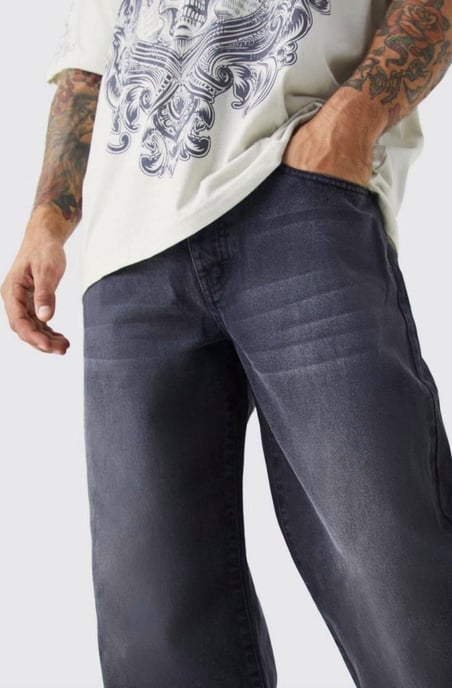 Baggy Rigid Washed Jeans - Image 4