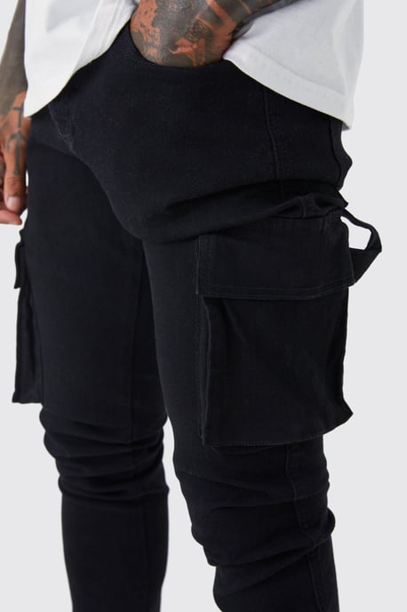 Skinny Stretch Carpenter Cargo Jeans - Image 3