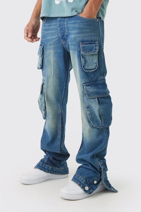 Slim Flared Cargo Gusset Jeans - Image 1