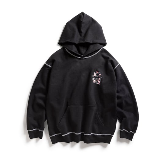 ASSC Contrast Stitch Hoodie in Black - Image 3