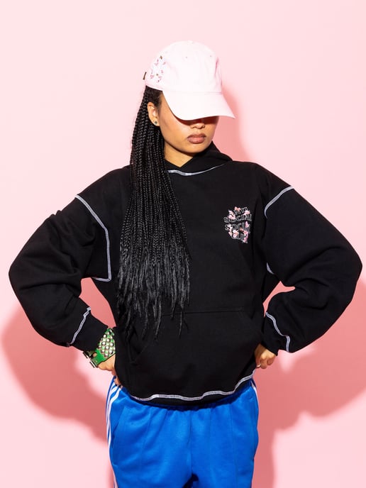 ASSC Contrast Stitch Hoodie in Black - Image 5