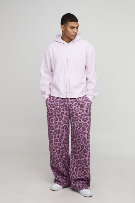 Oversized Boxy Washed Zip Through Hoodie - Image 4