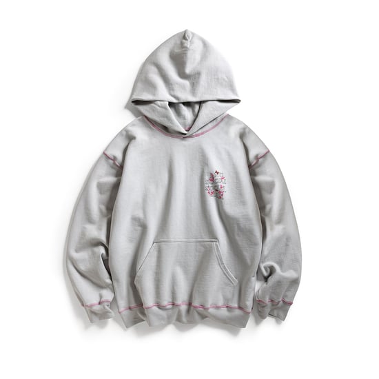 ASSC Contrast Stitch Hoodie in Grey - Image 3