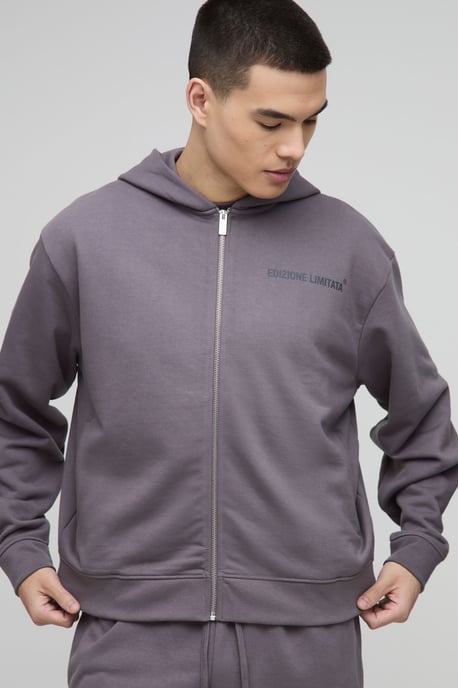 Oversized Boxy Edizione Limitata Heavyweight Zip Hoodie - Image 1