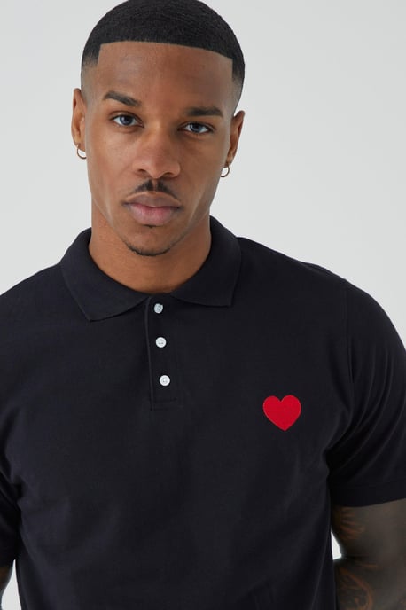 Slim Fit Heart Short Sleeve Pique Polo - Image 3