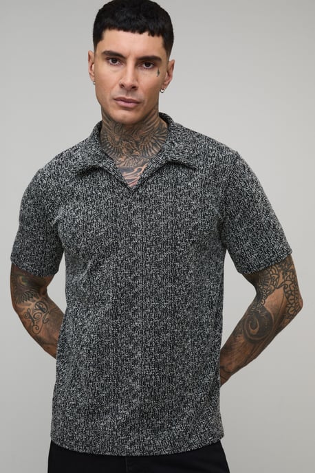 Tall Slim Revere Textured Polo - Image 1