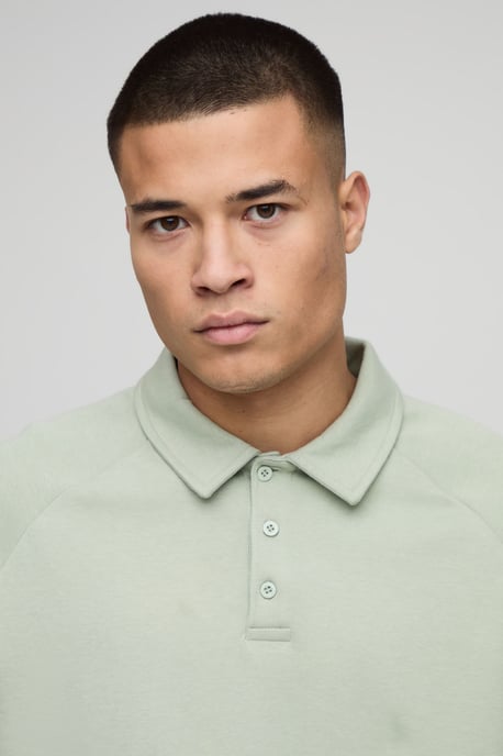 Oversized Premium Interlock Faux Sleeve Polo - Image 3