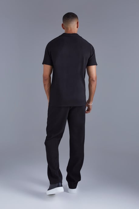 Regular Fit Heavy Pleated Revere Polo - Image 2
