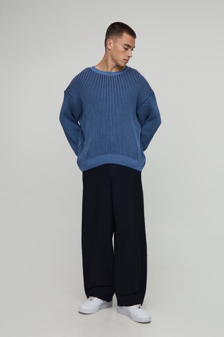 Relaxed Ribbed Knitted Jumper - Image 1
