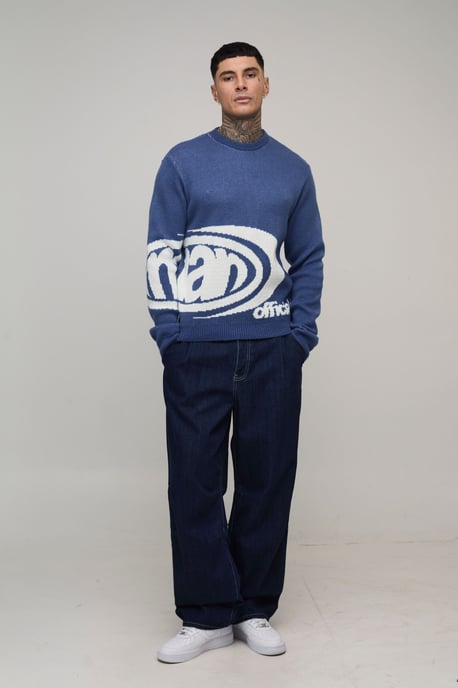 Tall Man Boxy Jacquard Knitted Jumper - Image 4