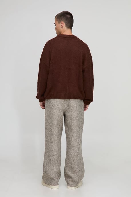 Boxy Fit Brushed Extended Neck Knitted Jumper - Image 2