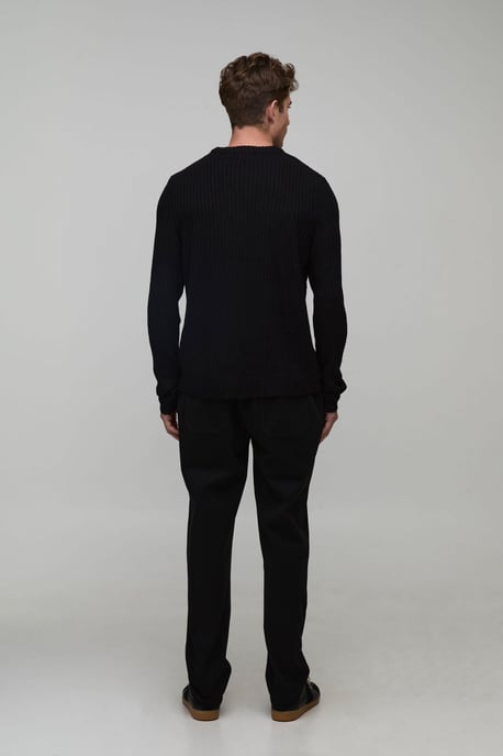 Regular Fit Ribbed Knitted Jumper - Image 2