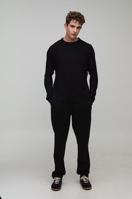 Regular Fit Ribbed Knitted Jumper - Image 4