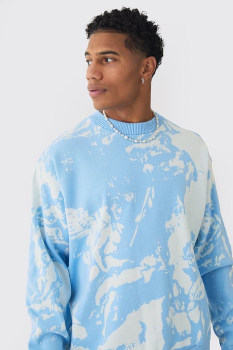 Oversized Boxy Renaissance Graphic Knit Jumper - Image 3