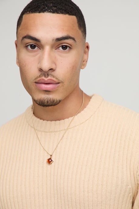 Regular Fit Ribbed Knitted Jumper - Image 3