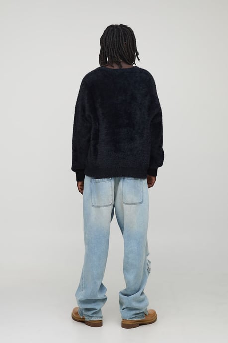 Regular Fit Extreme Fluffy Cherry Graphic Knitted Jumper - Image 2