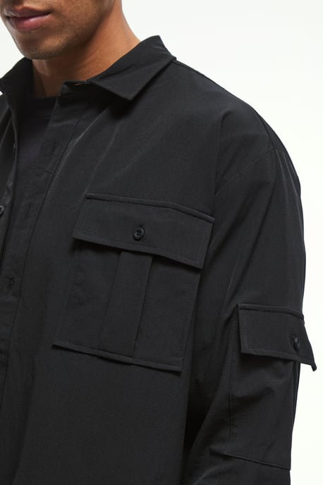 Long Sleeve Lightweight Oversized Overshirt - Image 3