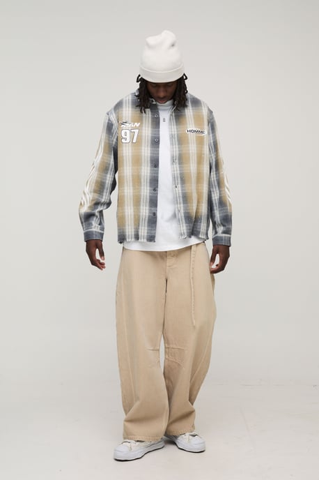Oversized Boxy Check Embellished Shirt - Image 4