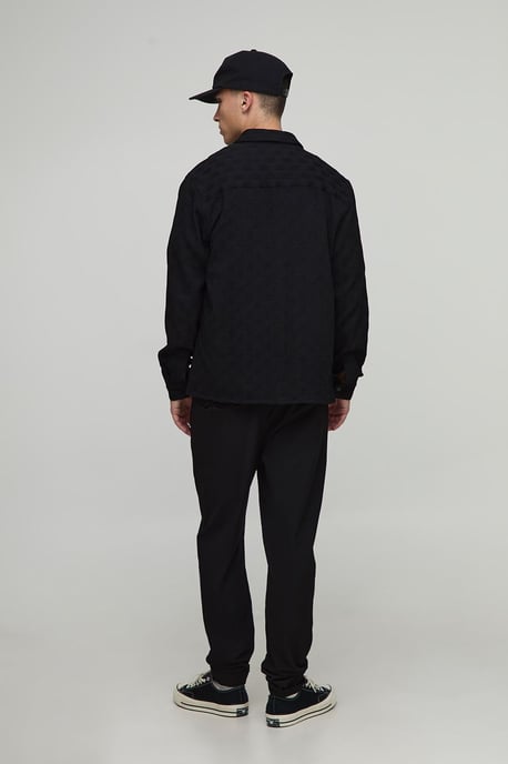 Regular Fit Jacquard Collared Shirt - Image 2