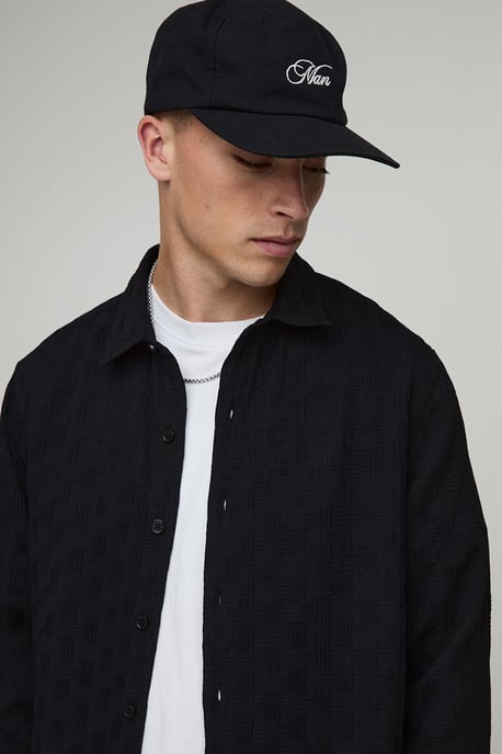 Regular Fit Jacquard Collared Shirt - Image 3