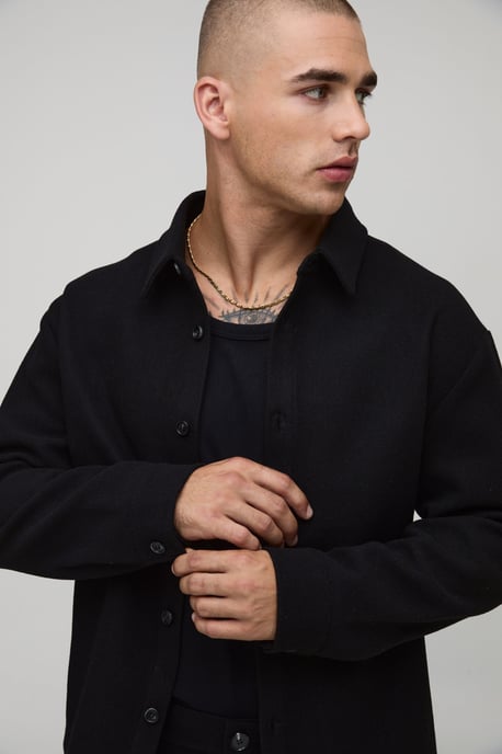 Regular Fit Brushed Overshirt - Image 3