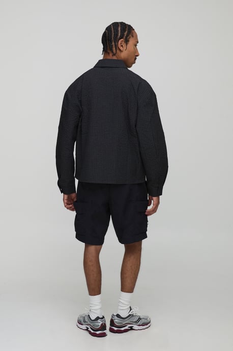 Oversized Check Ripstop Cargo Overshirt - Image 2