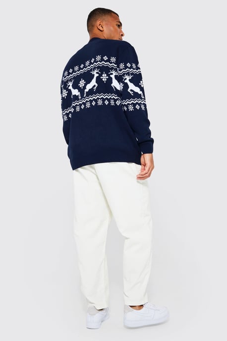 Reindeer Fairisle Christmas Cardigan - Image 2