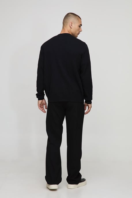 Regular Fit Smart Knitted Bomber Jacket - Image 2