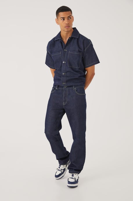Relaxed Fit Denim Jumpsuit - Image 1