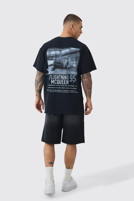Oversized Disney Cars License Back Print T-shirt - Image 2