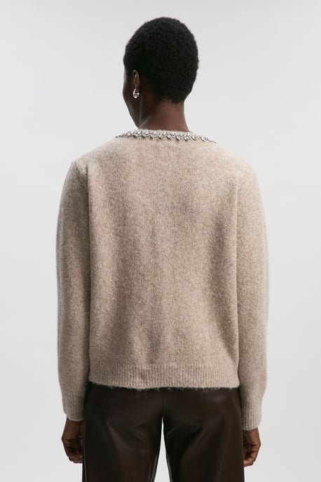 Embellished Trim Cosy Knit Cardigan - Image 5