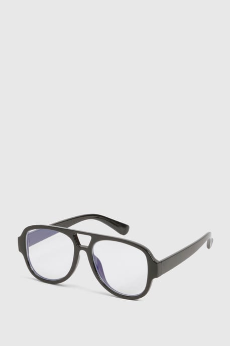 Oversized Retro Aviator Blue Light Glasses - Image 2