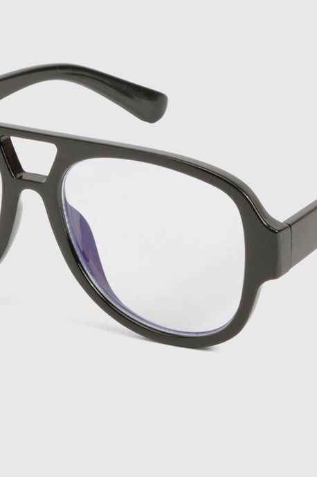 Oversized Retro Aviator Blue Light Glasses - Image 4