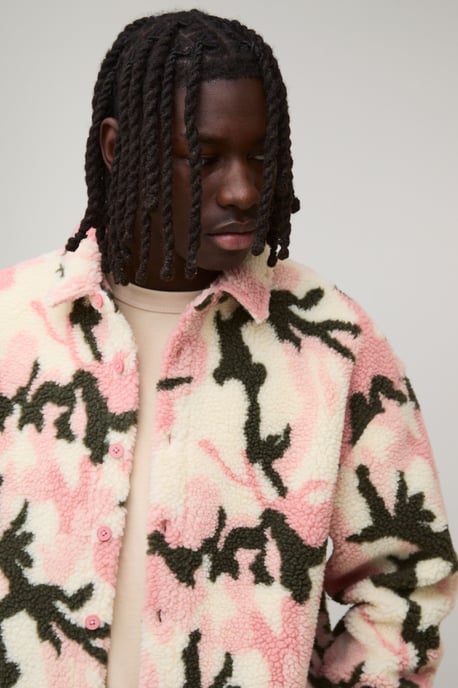 Oversized Camo Borg Overshirt - Image 3